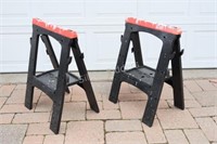 Plastic Saw Horse Stands - 1 of 3 Red Sets