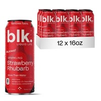 12 PACK BLK STRAWBERRY/RHUBARB SPARKLING WATER