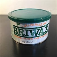 BRIWAX LIGHT BROWN WAX POLISH NEW OLD STOCK