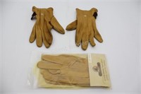 Genuine Deerskin Roper Gloves - 1 new,1 used set