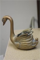 Brass/Bronze Swan Planter