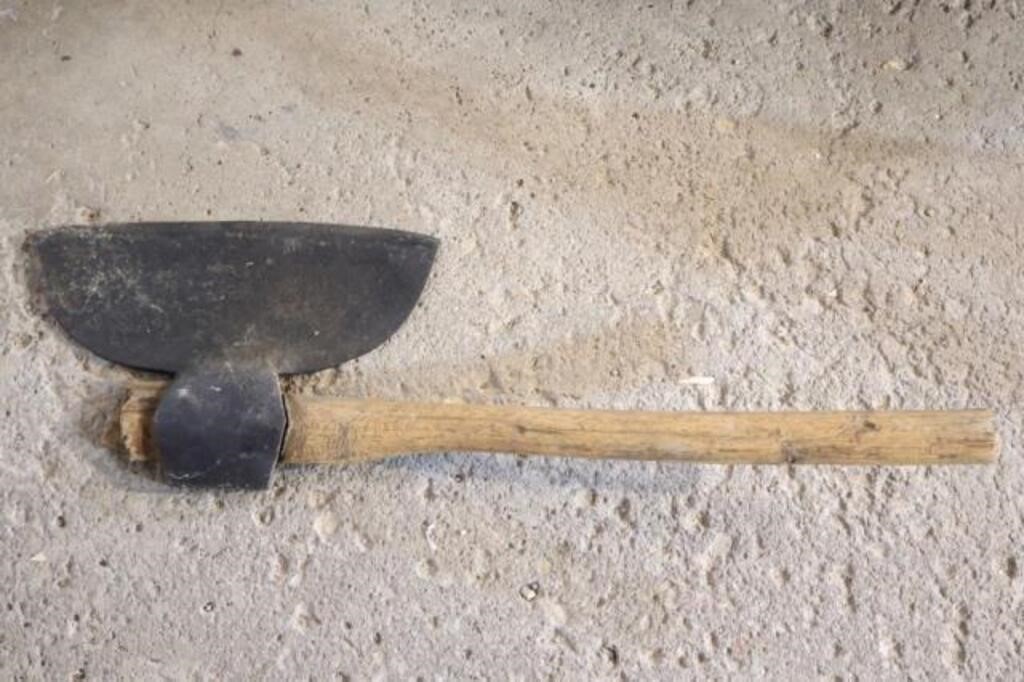 Large Antique Broad Axe with 14" Blade