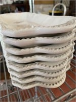 8 White Serving Dishes