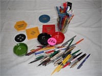 Stir Stick Collection, Ash Trays, Coasters & Pen C