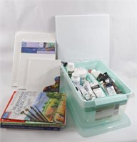 Painting Supplies, Books, Canvas & Palette
