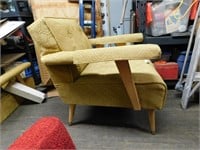 MCM GOLD UPHOLSTERED ARM CHAIR