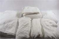 White Striped Duvet w Sheet Sets & Pillow Cases