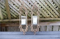 Hanging Wrought Iron Candle Garden Holders