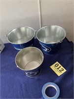 Set of 3 metal penn state ice buckets