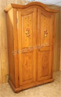 Large Two Door Pine Wood Armoire