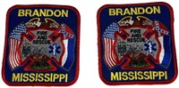 Lot of 2 Brandon Ms Fire and Rescue Patches.