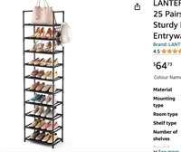 LANTEFUL 10 Tiers Tall Shoe Rack