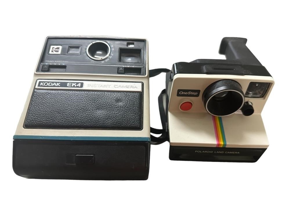 Lot of 2 Vintage Instant Cameras. Kodak & Polaroid