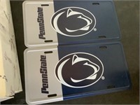 2 Penn State License Plates, heavy metal