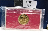 GOLD PLATED STERLING SILVER ST. GEORGE 31.9 GRAMS