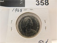 1968 CANADA 50 CENTS  COIN