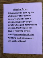 SHIPPING TERMS