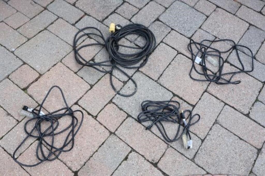 Assortment of 4 Extension Cords