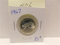 1967 CANADA 25 CENTS SILVER