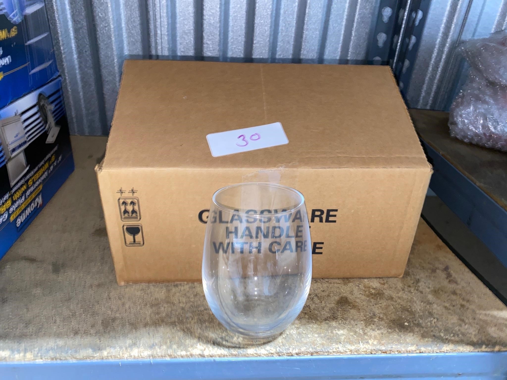 New! Dozen Stemless Wine Glasses