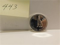1967 CANADA 50 CENTS WOLF SILVER