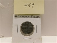 1922 CANADA 5 CENTS