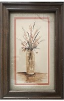 Wood Framed J. Rainey Floral Art Print.