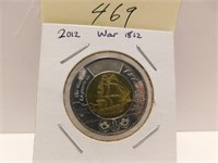 2012 CANADA WAR OF 1812 2 DOLLAR CPIN