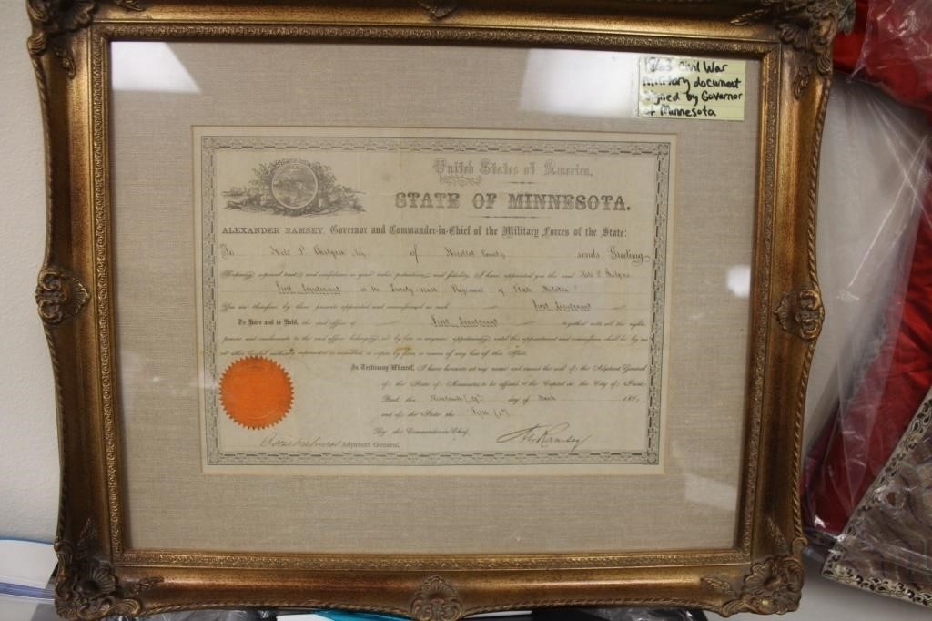 Very Rare Signed Civil War Era Document