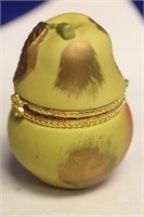 Ceramic Apple or Pear Form Trinket Box