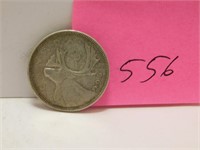 1966 CANADA 25 CENTS SILVER COIN