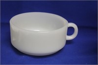 Glassbake Milkglass Handle Bowl
