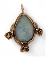 10K Gold Pendant with Teardrop Opal