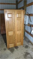 SOLID OAK DOUBLE DOOR 80" X 18" EACH