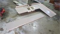 KITCHEN SINK AND COUNTERTOP 100" X 72" X 25"