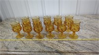 INDIANA GLASS AMBER GOBLETS