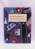 As You May Recall book by Kevin Cullen