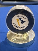 Pittsburgh Penguins Autographed Puck in holder