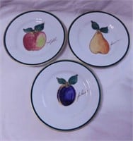 3 Crate & Barrel fruit plates - Limoges plate -