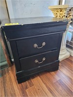 Black painted end table