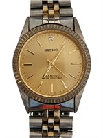 Seiko men's wristwatch w diamond