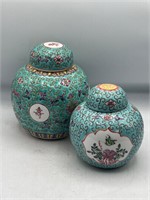 2 Chinoiserie Ginger jar