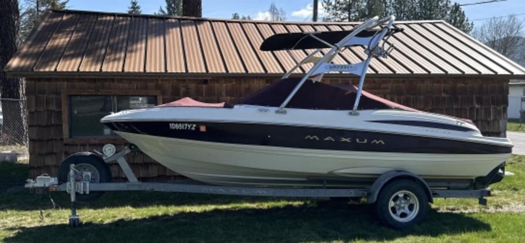 2008 Maxum 1900 SR Boat & Trailer