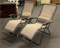 (2) Zero Gravity Folding Lounge Chairs