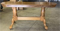 Wooden Claw Foot Oak Sofa Table