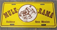 Mule-Rama License Plate