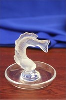 A Lalique Fish on Tray