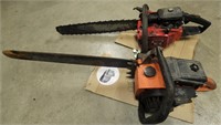 (2) Old Timer Chain Saws
