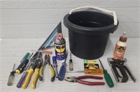 Assortment of Tools w/ Bucket