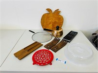 Apple Cutting Board & Kitchen Items